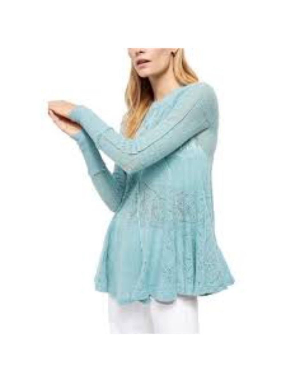 Free People Coffee in the Morning Tunic Pullover - Picture 1 of 9